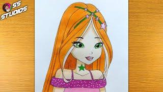 How to Draw Flora [TUTORIAL] - Winx Club - Season 8