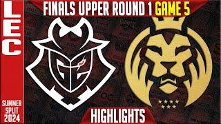 G2 vs MDK Highlights Game 5 | LEC Season Finals 2024 Upper Round 1 | G2 Esports vs MAD Lions KOI G5