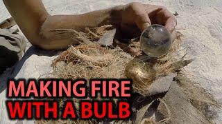 Making fire with BULB | Surviving on a desert island