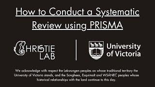 How to Conduct a Systematic Review using PRISMA