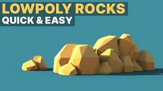 Low Poly Rocks - Quick & Easy - Detailed Version