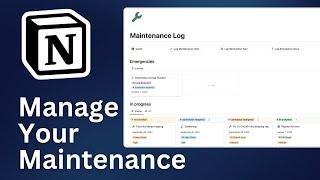 PROPERTY MANAGEMENT: How to manage rental repairs (NOTION free template)