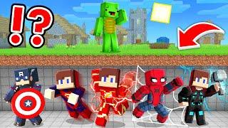 Speedrunner vs Hunter But I Have All SUPERHERO POWERS in Minecraft - Maizen JJ and Mikey