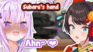 Okayu Moan After Subaru Touched Her "Oppai" 【Hololive / Eng Sub】