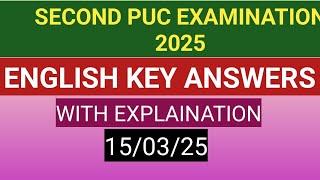 ENGLISH KEY ANSWERS 2025