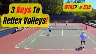 Tennis Reflex Volley.  3 IMPORTANT Keys.  What's The Right Shot?  # 535