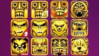 Temple Run, Temple Run 2, Spirit Run, Zombie Run, Zombie Run 2, Temple Run Oz, Brave, Endless Run