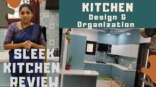 Kitchen tour||design and organization|| SLEEK kitchen review||modular kitchen||Home tour Part 2||SSK