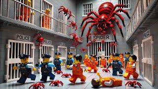 LEGO Prison Panic: Giant Spider Invasion Creates Chaos Inside