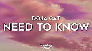 Doja Cat - Need To Know (Clean - Lyrics)