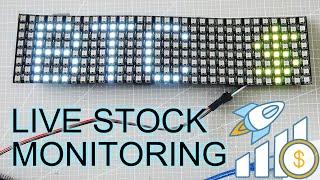 How to Make Bitcoin, GME, AMC, TSL Stock Price Monitoring Realtime, Scrolling LED using ESP8266, IoT