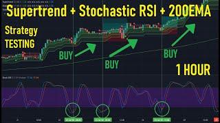 TRIPLE Supertrend + Stochastic RSI + 200 EMA Strategy Tested 100 Times