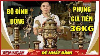 Bộ đỉnh đồng ngũ sự Phụng Gia Tiên mới nhất