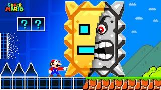 Super Mario Bros. But When Everything Mario Touches Turns Into Geometry Dash