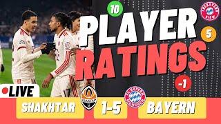 SHAKHTAR DONETSK 1-5 BAYERN MUNICH LIVE PLAYER RATINGS