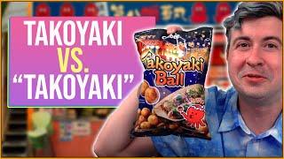 TAKOYAKI VS. "TAKOYAKI?" | Trying Japanese Snack Food Calbee Takoyaki Balls | KawaiiGuy