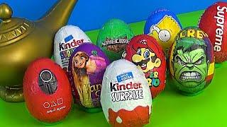 10 Surprise Eggs, ASMR Mario Minecraft Squid Game 2 Hulk Disney Supreme