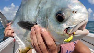 Permit and Drum Ocean Jigging Florida!! Epic Multi-Species Fishing Action!!