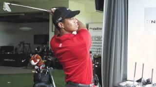 Tiger Woods testing the Nike Golf VR Pro Combo Irons - New for 2011