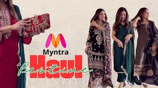 UNIQUE Festive Finds From MYNTRA | Stunning Outfits & Handbags/ Ethnic Clutches | Styling Tips