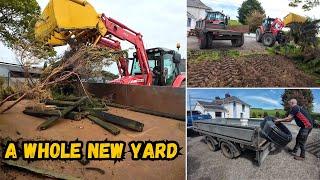 Turning Waste Ground Into The PERFECT FARMYARD Site ( Satisfying Work )