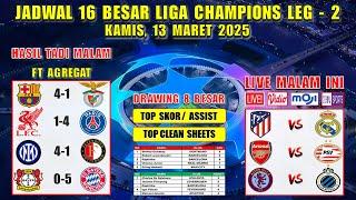 Jadwal Liga Champions Malam Ini Live MOJI ~ ATLETICO vs REAL MADRID ~ 16 Besar UCL 2025 Leg 2