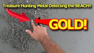 Treasure Hunting Metal Detecting the Beach