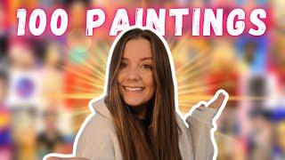 I Did 100 Paintings!!! 100 Art Time Lapses