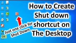 How to Create A Shut down shortcut on The Desktop  [PSBD24]