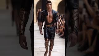 Roman Mythology, AI Fashion Show, Men's Fashion, Men's Runway #aimodel #mensrunway #airunway #shorts