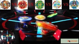 DIY Bey Stadium - Wizard Fafnir VS Cosmos Valkyrie VS Bushin Asura VS Ace Dragon VS Slash Valkyrie