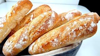 No Knead Mini Baguettes - Easy Baguette Recipe