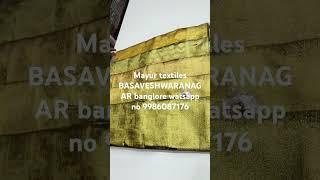 Mayur textiles BASAVESHWARANAGAR banglore no 9986087176 #fancy #saree
