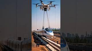 ai Railway Construction via Drones:The Technology of the Future #ai #automobile #military #wildlife