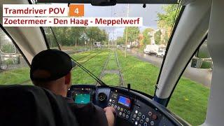  Tramdriver POV | Zoetermeer - Den Haag - Meppelwerf | RandstadRail 4 | lightrail | HTM | 2024