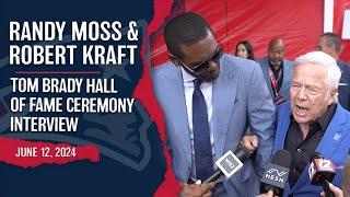 Robert Kraft Crashes Randy Moss' Red Carpet Interview | Tom Brady Patriots Hall of Fame Ceremony