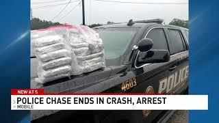 Police chase ends in crash on Dauphin St., 17 kilos of meth recovered - NBC 15 WPMI