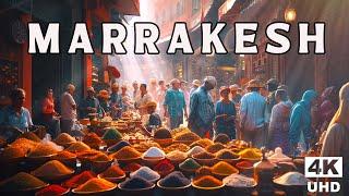 BEST WALKING TOUR of MARRAKESH, MOROCCO   | 4K UHD, Binaural with Captions