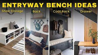 100 Modern Entryway Bench Ideas For Mudroom With Shoe Storage, Coat Rack, Back, and Drawer