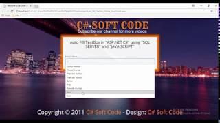 Auto Complete TextBox in asp.net c# using SQL Server and Javascript.  "C# Soft Code"