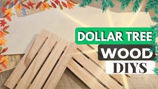 Stunning DIY Wood Crafts for Christmas & Fall Using Dollar Tree Finds!" 