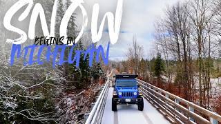 WINTER BEGINS - 3 Days Overlanding Michigan's Upper Peninsula Backroads in Winter