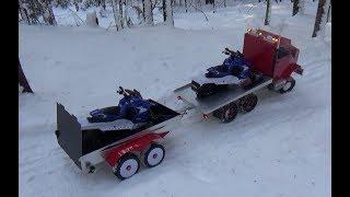 Yamaha sr viper rc snowmobile brushless and truck 6x6 adventure on snow.