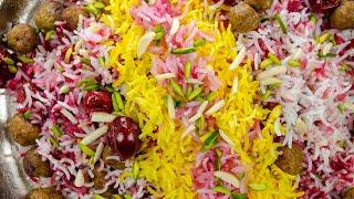 Sauerkirsch-Reis mit Safran? | Sour Cherry rice meatball | Albaloo Polo | آلبالوپلو