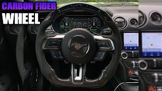 WHERE TO GET CARBON FIBER LED STEERING WHEELS FOR YOUR CAR! (WHIPPLE MUSTANG GT) #FORD #SHORTS #V8