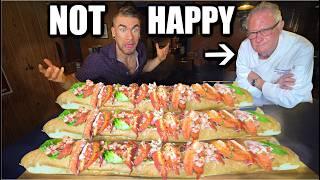 OWNER BETS $1000 I CAN'T EAT 72" OF LOBSTER ROLLS | Joel Hansen