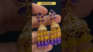 Party-Ready Handmade Jhumkas in Gorgeous Purple| WhatsApp 7075551297 #StatementJewelry #earrrings