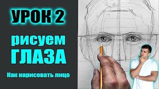 КАК НАРИСОВАТЬ ГЛАЗА ЧЕЛОВЕКА \ Как нарисовать лицо человека (МАРАФОН). УРОК 2