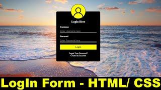 How To Create Login Form In HTML and CSS, Simple Login Form Design in Html & CSS, Cyber Warriors