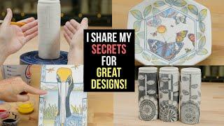 My Secrets for the BEST Pottery Designs! - FREE TEMPLATE!